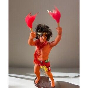 Rare Hawaiian Fire Dancer Hula Doll Tiki 12” Marue 60’s